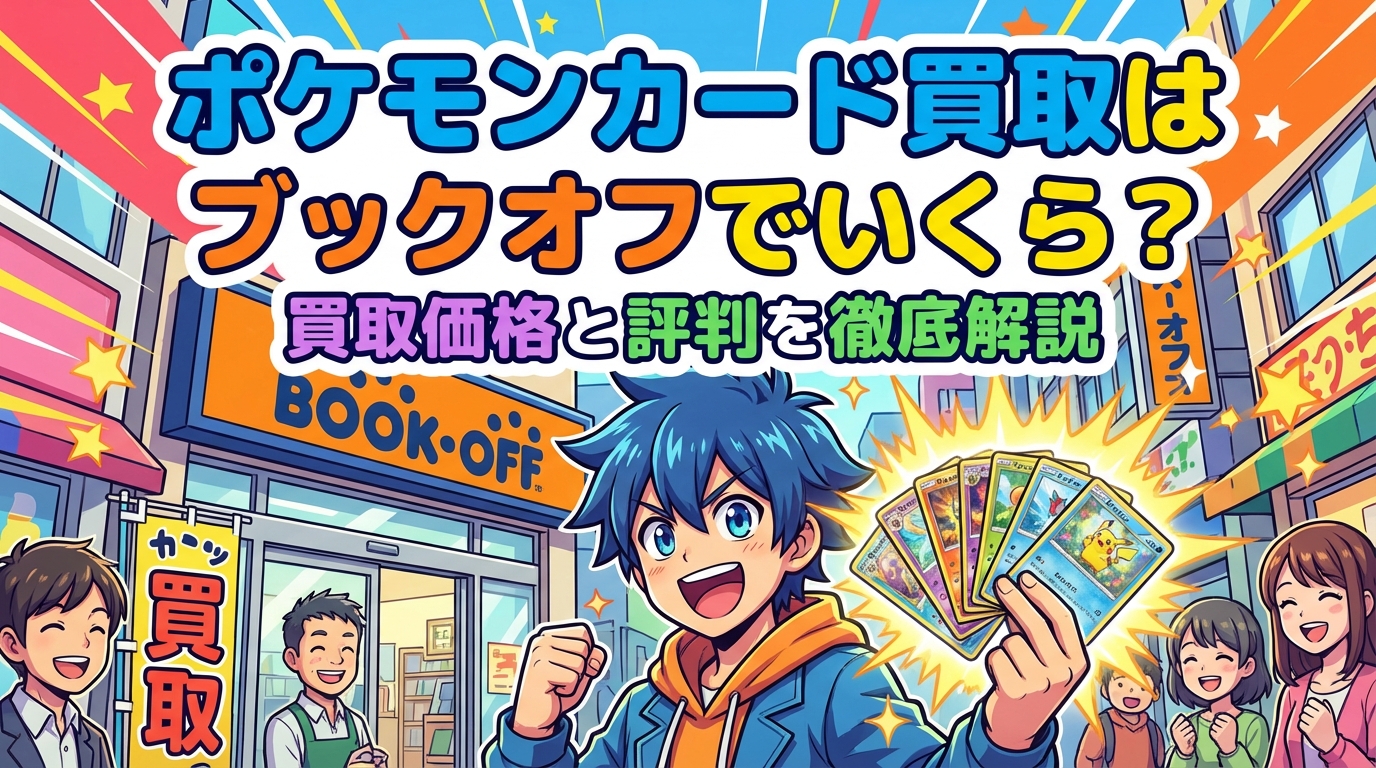 ポケモンカード買取はブックオフでいくら?買取価格と評判を徹底解説
