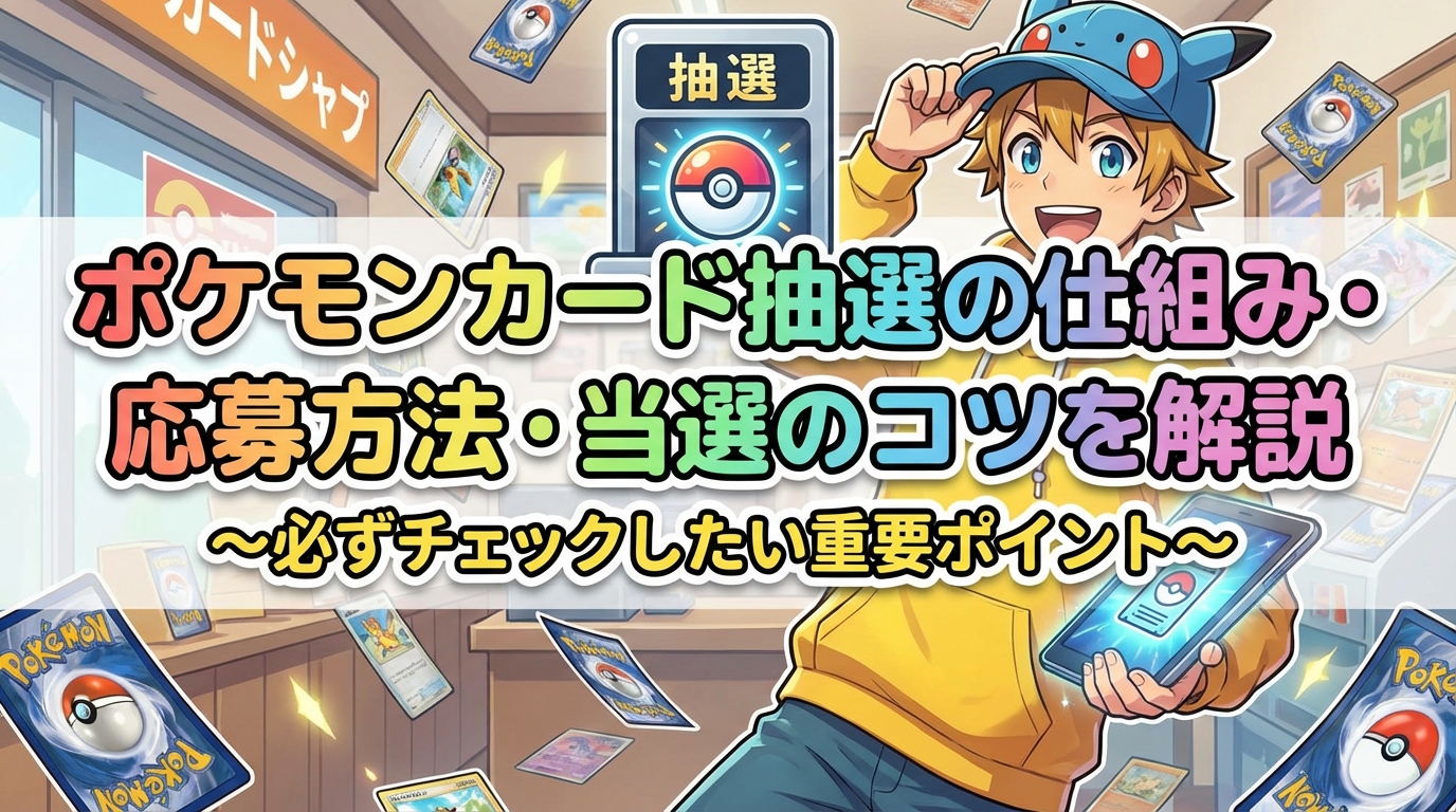 ポケモンカード抽選の仕組み・応募方法・当選のコツを解説