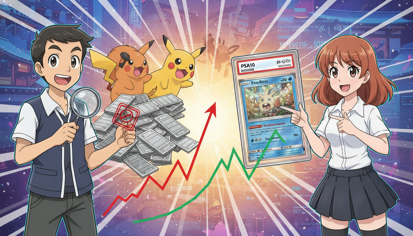 ポケモンカードの値段推移は「未鑑定」と「PSA10」を分けて見るのが近道です
