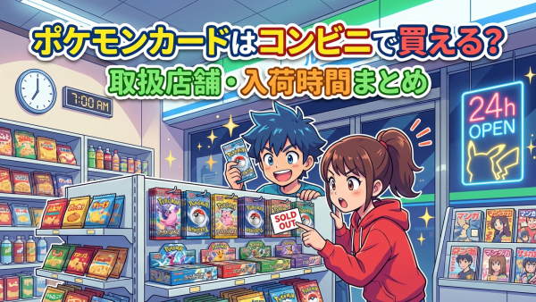 ポケモンカードはコンビニで買える？取扱店舗・入荷時間まとめ